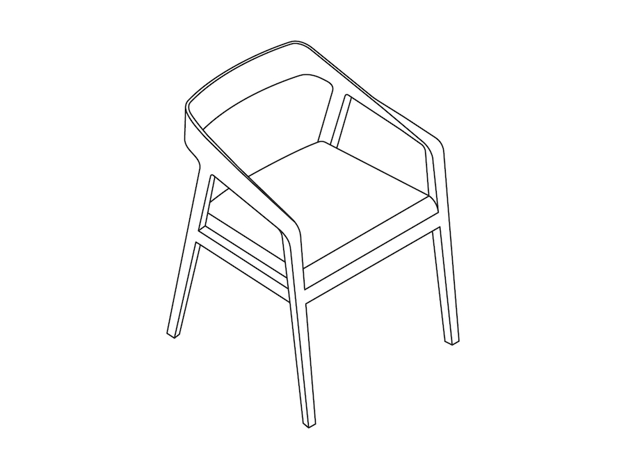 A line drawing - Full Twist Guest Chair