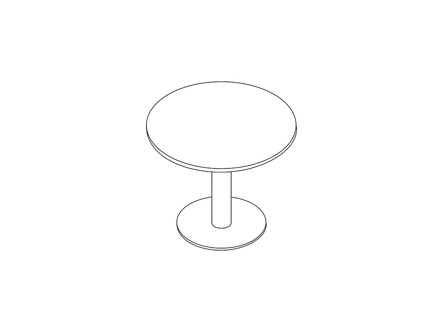 线描图 - Genus桌子–圆形