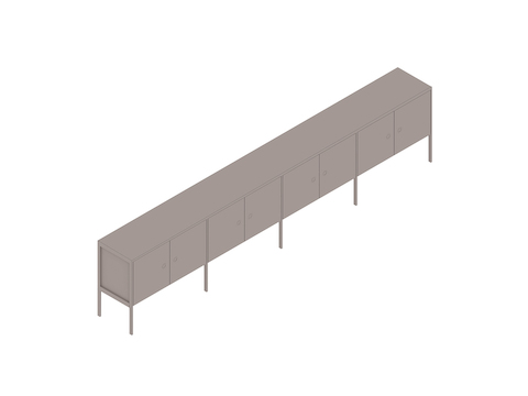 A generic rendering - H Frame Credenza–4 Units Wide