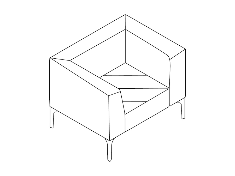 A line drawing - Hatch Lounge Chair