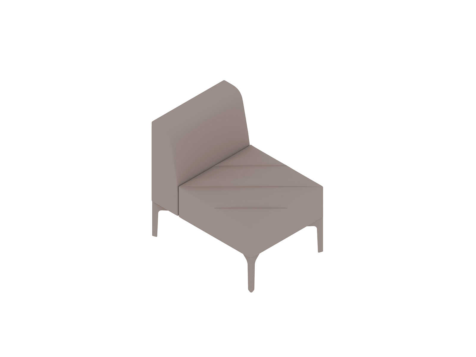 Een generieke rendering - Hatch modulaire stoelen–zonder armleuning–1 zitting