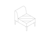 A line drawing - Hatch Modular Seating–Armless–1 Seat