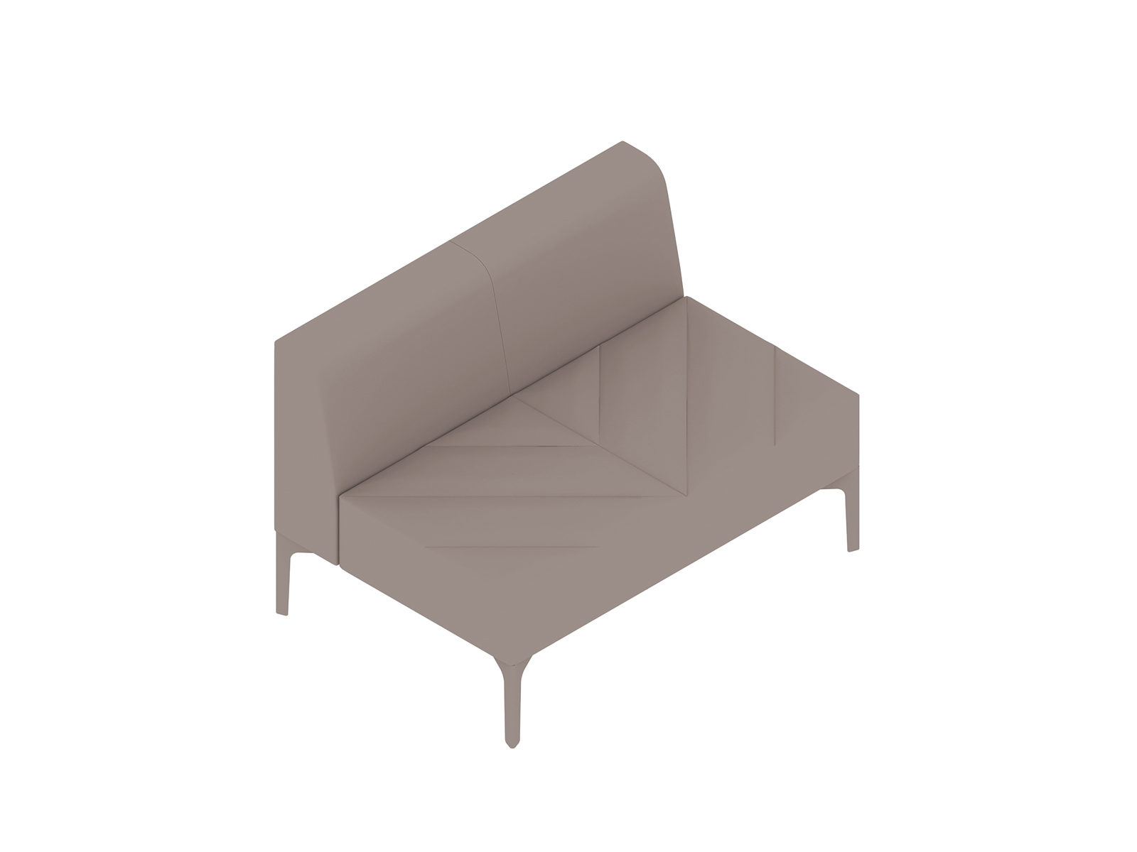 Un rendering generico - Seduta modulare Hatch–Senza braccioli–2 posti