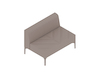 A generic rendering - Hatch Modular Seating–Armless–2 Seat