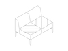 A line drawing - Hatch Modular Seating–Armless–2 Seat