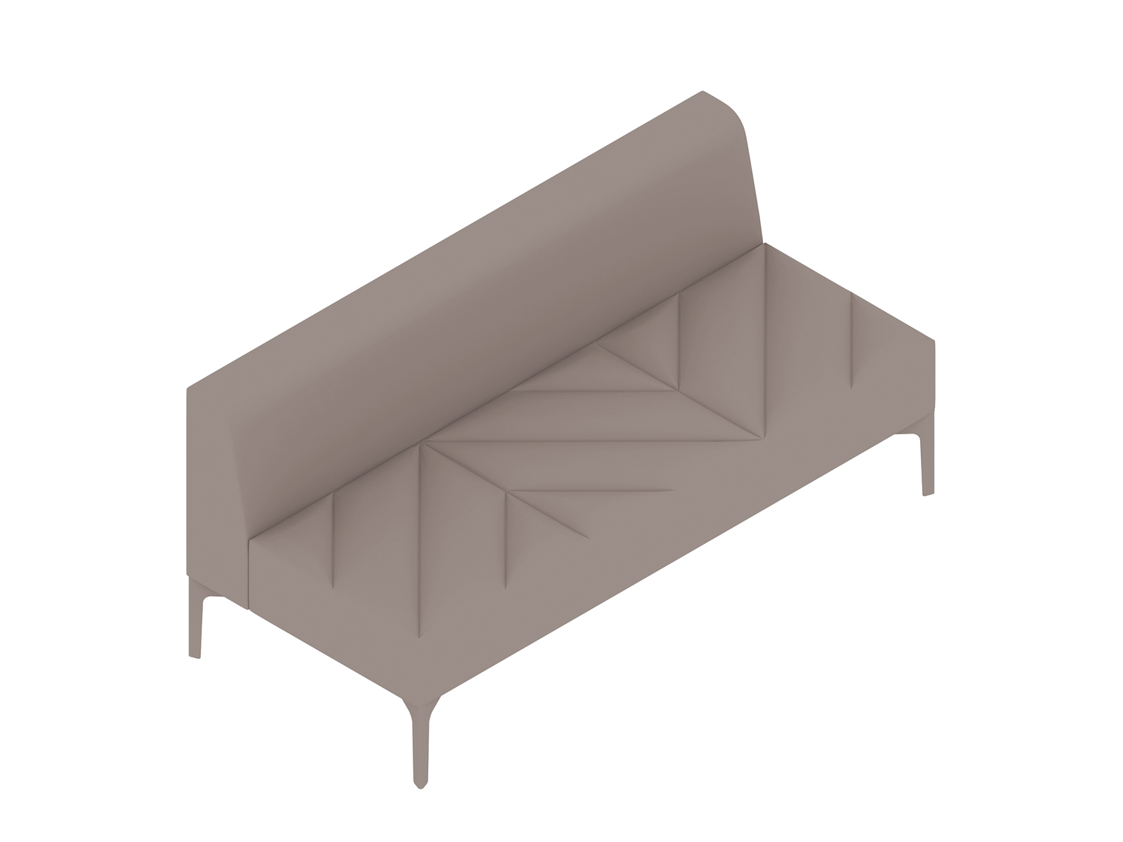 Un rendering generico - Seduta modulare Hatch–Senza braccioli–3 posti