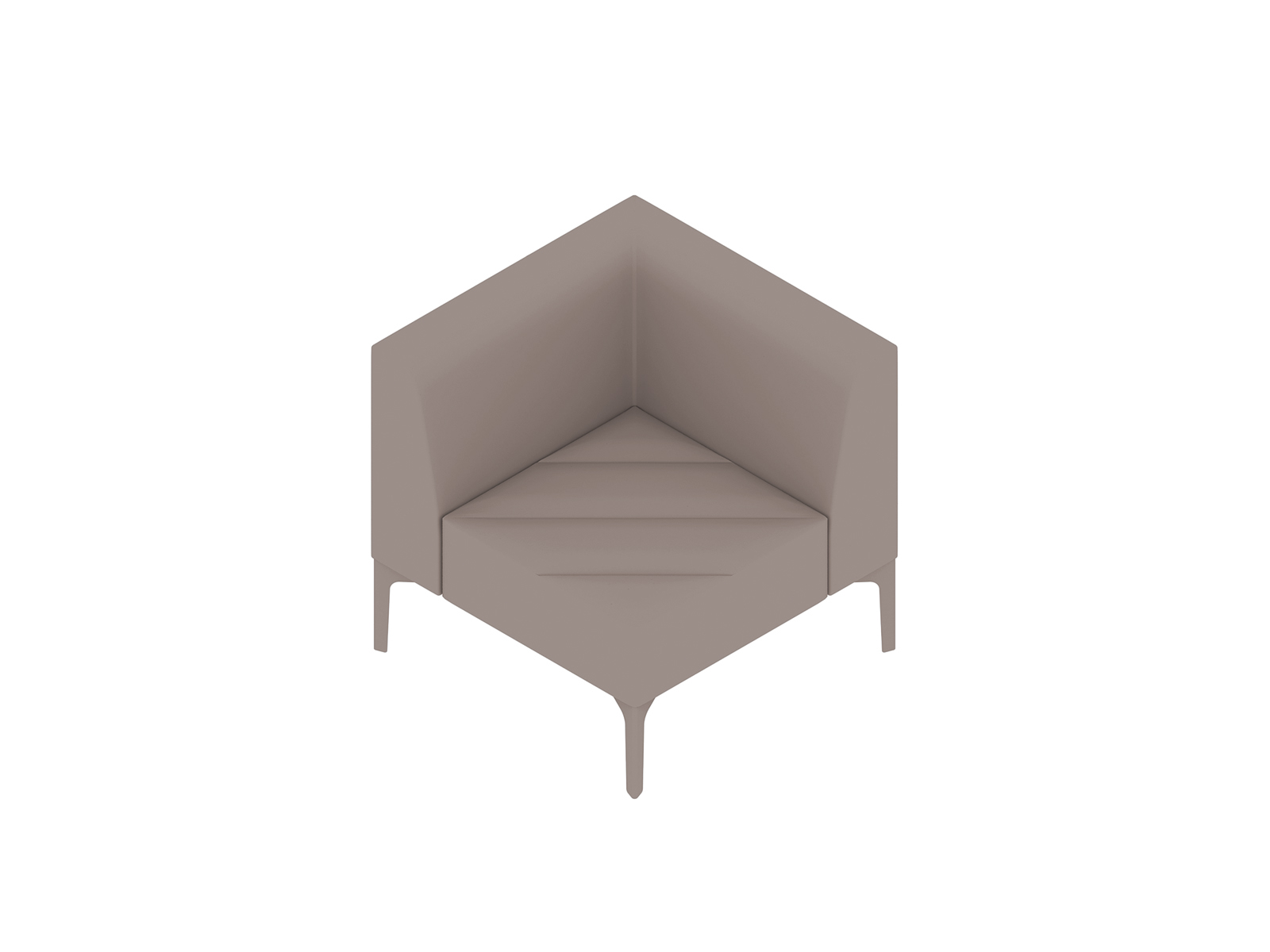 Un rendering generico - Seduta modulare Hatch–Angolo