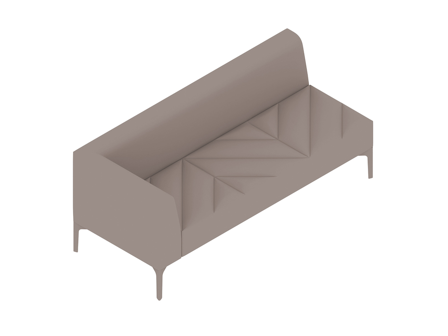 Una representación genérica - Sillería modular Hatch–brazo derecho–3 asientos