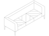 A line drawing - Hatch Sofa–3 Seat