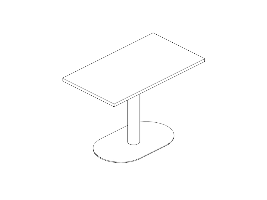A line drawing - Headway Café Table–Rectangular