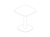A line drawing - Headway Café Table–Soft Square