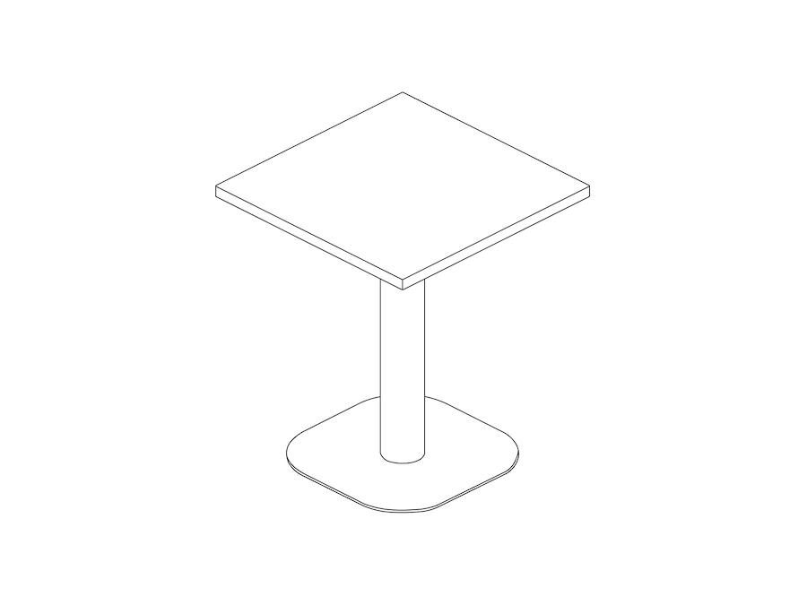 A line drawing - Headway Café Table–Square