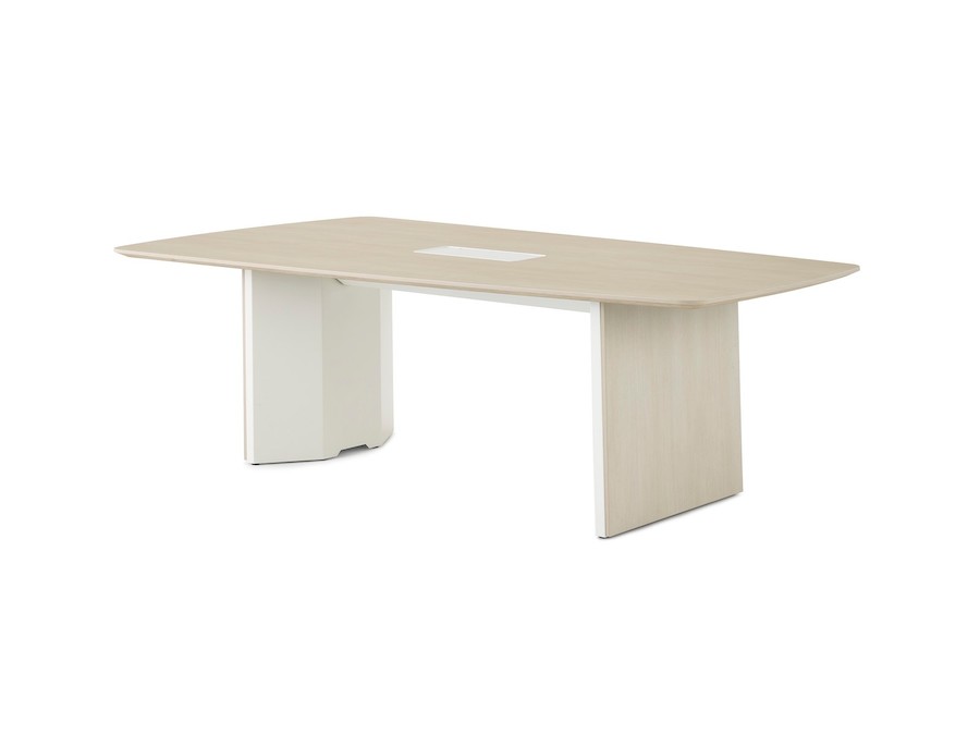 A photo - Headway Conference Table–Seated Height–Boat–Cabinet Base