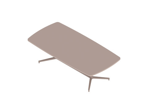 A generic rendering - Headway Conference Table–Seated Height–Boat–Y Base