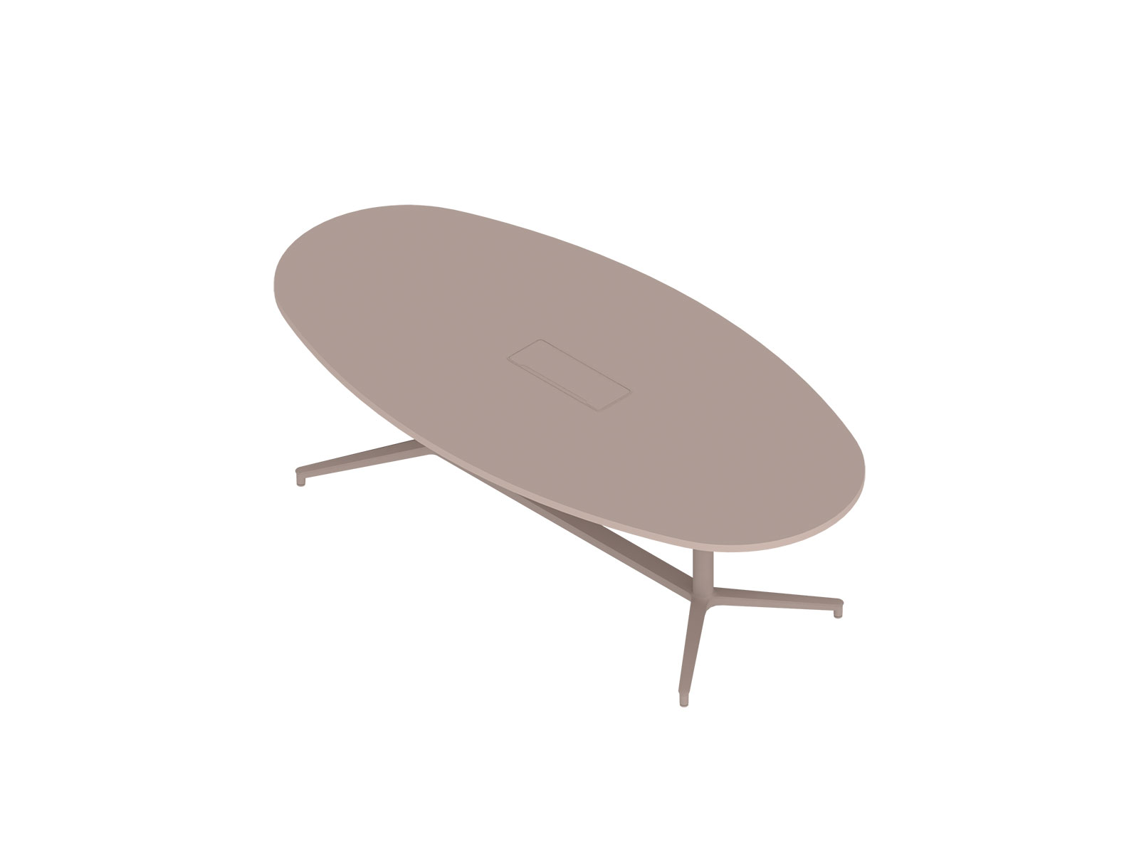 A generic rendering - Headway Conference Table–Seated Height–Oval–Cabinet Base