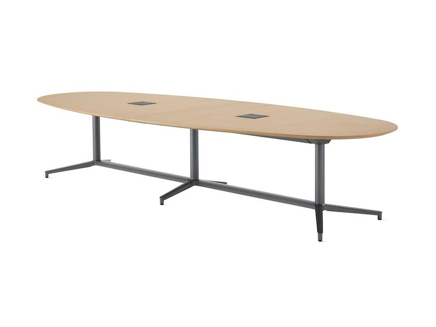 A photo - Headway Conference Table–Seated Height–Oval–Y Base