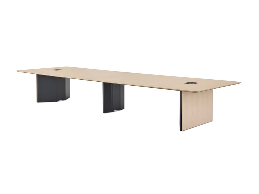 A photo - Headway Conference Table–Seated Height–Rectangular–Cabinet Base