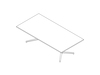 A line drawing - Headway Conference Table–Seated Height–Rectangular–Y Base
