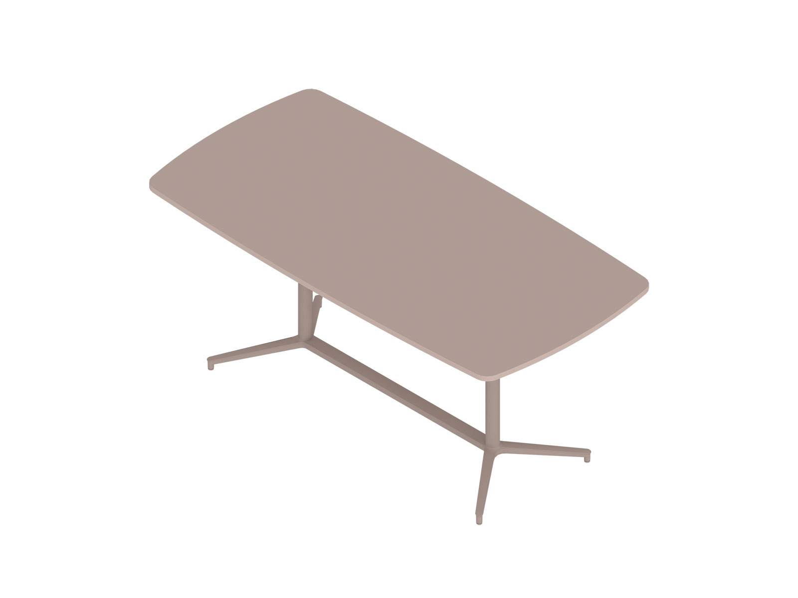 A generic rendering - Headway Conference Table–Standing Height–Boat–Y Base