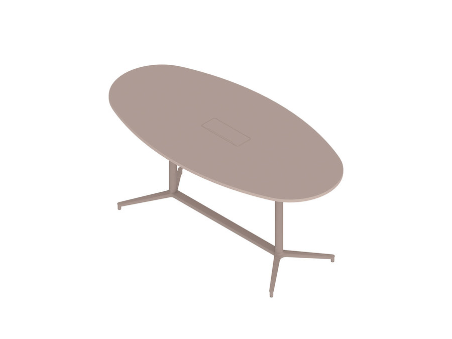 A generic rendering - Headway Conference Table–Standing Height–Oval–Y Base