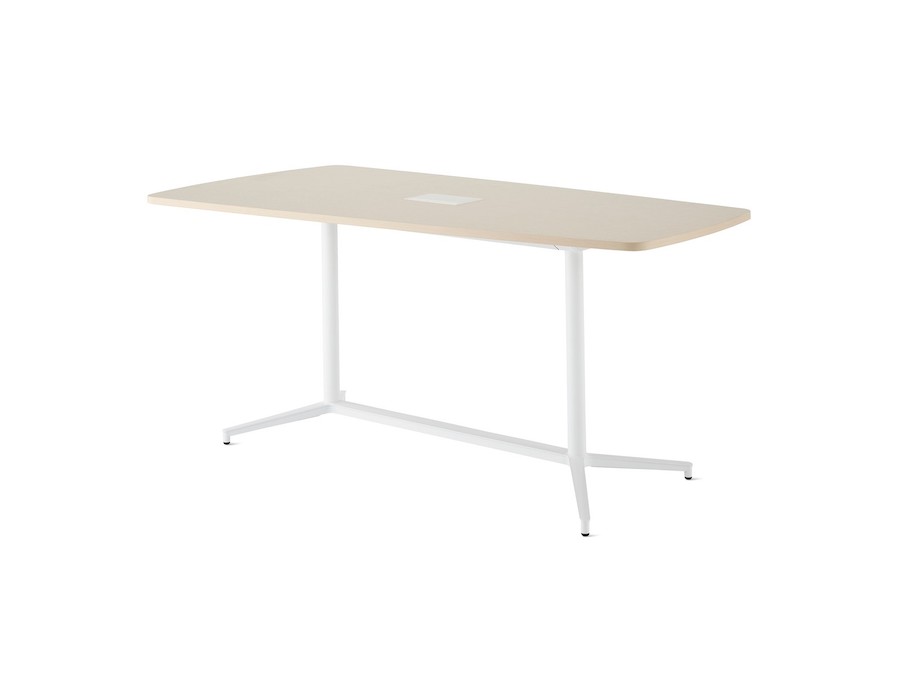 A photo - Headway Conference Table–Standing Height–Tapered–Y Base