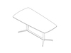 A line drawing - Headway Conference Table–Standing Height–Tapered–Y Base