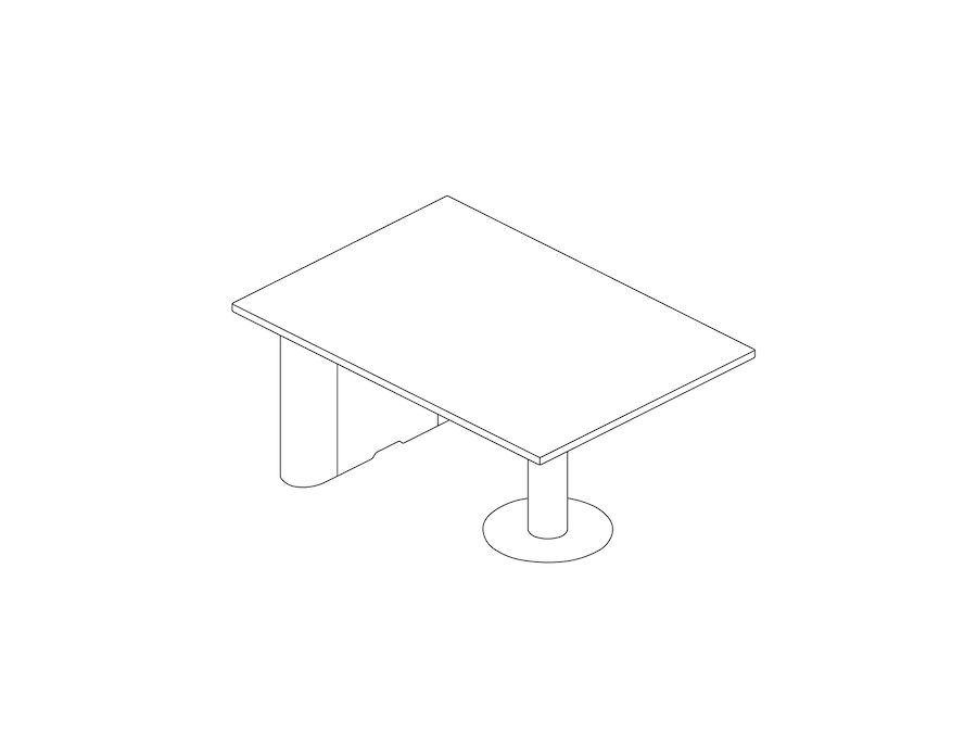 A line drawing - Headway Huddle Table–Rectangular