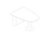 A line drawing - Headway Huddle Table–Teardrop