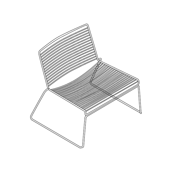 A line drawing - Hee Lounge Chair
