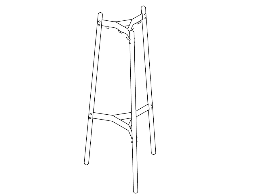 A line drawing - Hudson Coat Stand