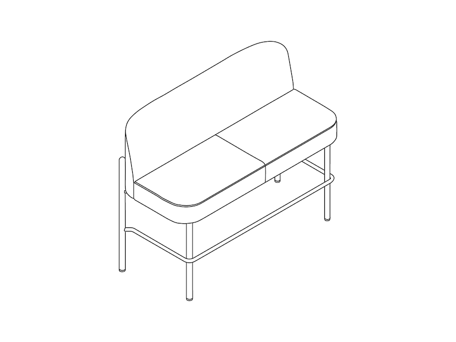 A line drawing - Hue Sofa–Bar Height
