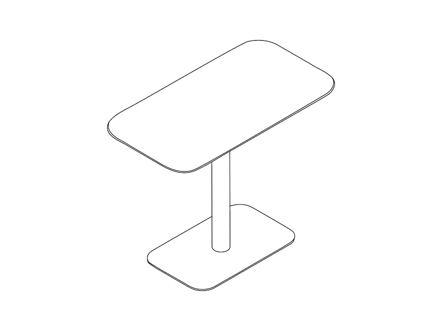 Eine Zeichnung - Hue Tisch – Barhöhe