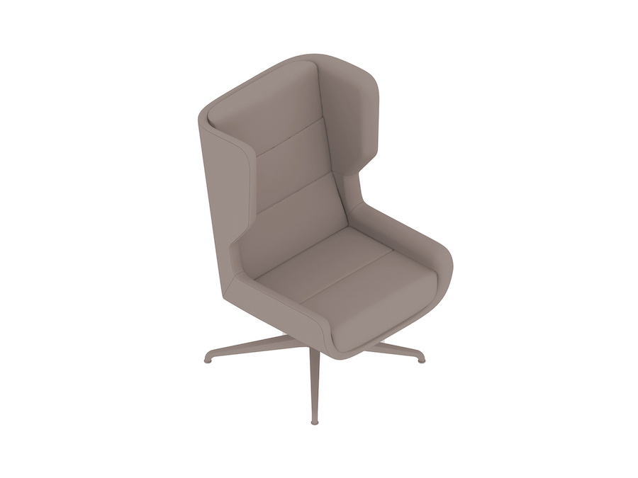 A generic rendering - Hush Chair–High Back–Swivel Base