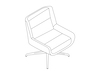 A line drawing - Hush Chair–Low Back–Swivel Base