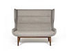A photo - Hush Sofa–High Back–2 Seat–Wood Base