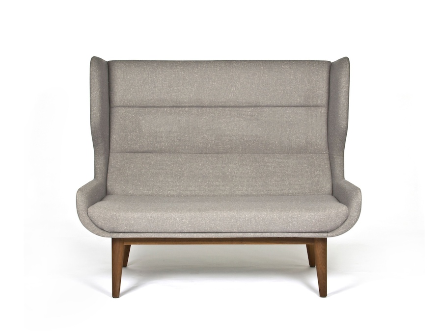 A photo - Hush Sofa–High Back–2 Seat–Wood Base