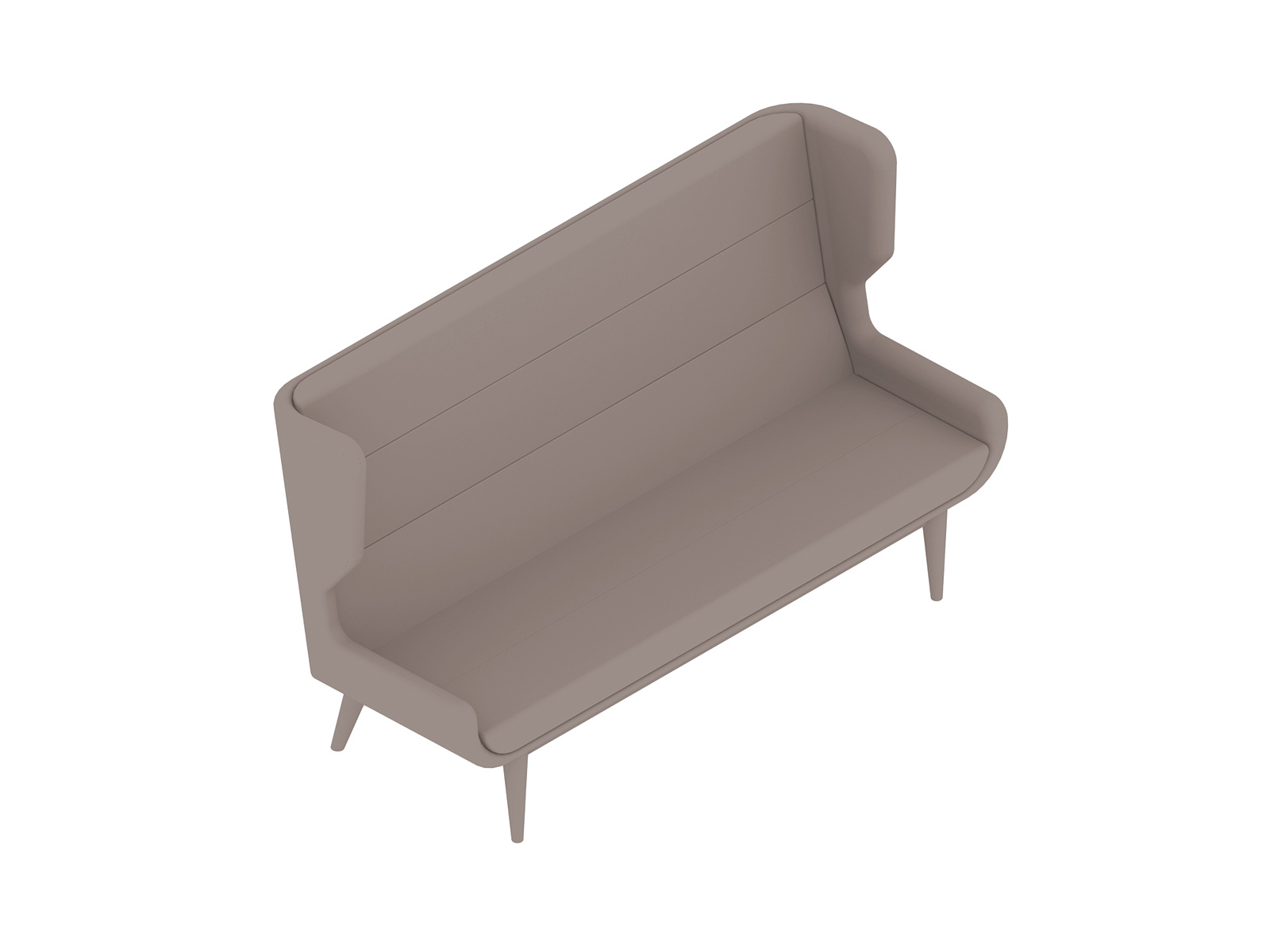 Eine generische Abbildung - Hush Sofa–hohe Rückenlehne–3-Sitzer–Holzbeine