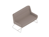 A generic rendering - Hush Sofa–Low Back–2 Seat–Sled Base