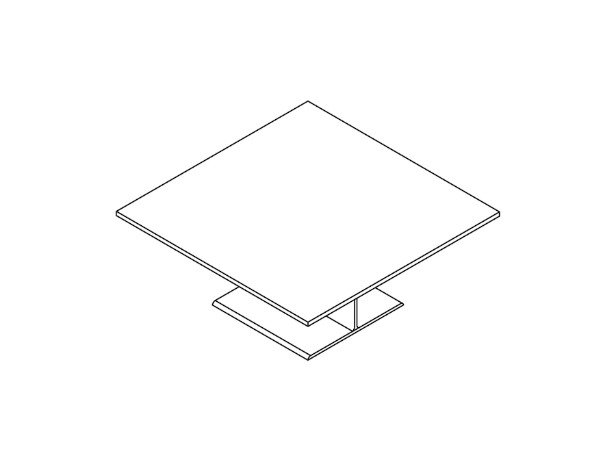 A line drawing - I Beam Coffee Table
