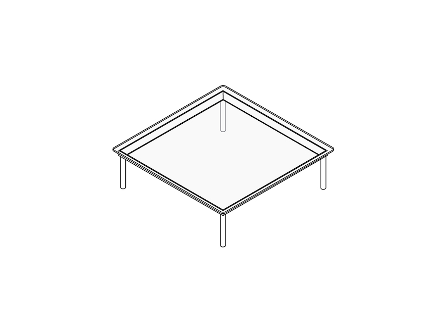 A line drawing - Kofi Coffee Table–Square