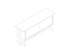 A line drawing - Land Credenza