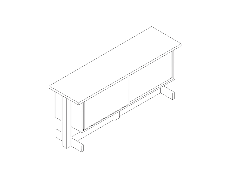 A line drawing - Land Credenza