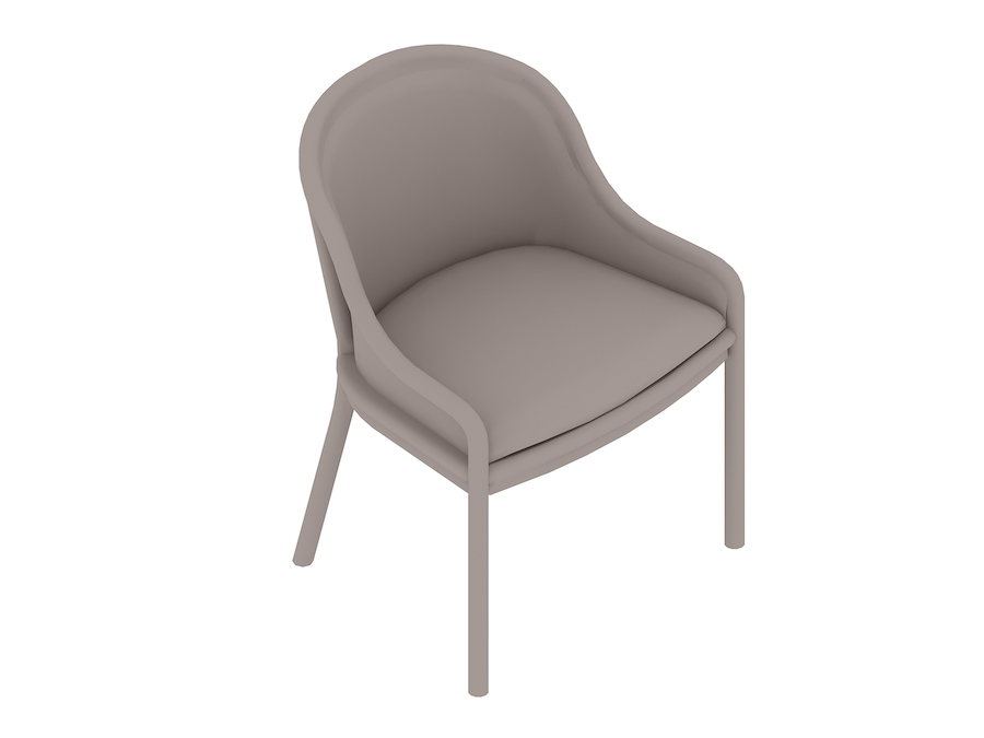 Uma renderização genérica - Cadeira Landmark–Cana–Braços baixos