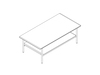 A line drawing - Layer Coffee Table–Stone Shelf