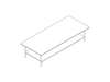 Dessin au trait : Table encastrable Layer – Haute