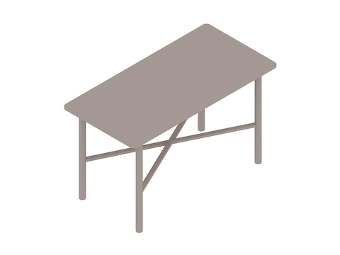 Un rendering generico - Tavolo d'appoggio Layer - senza ripiani