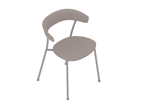 Uma renderização genérica - Cadeira Leeway–Estrutura em metal–Assento em poliuretano
