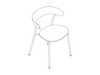 Un dibujo - Silla Leeway con estructura metálica y asiento de poliuretano