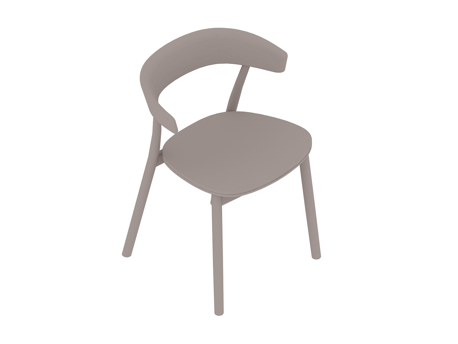 Een generieke rendering - Leeway-stoel–Houten frame–Gestoffeerde zitting
