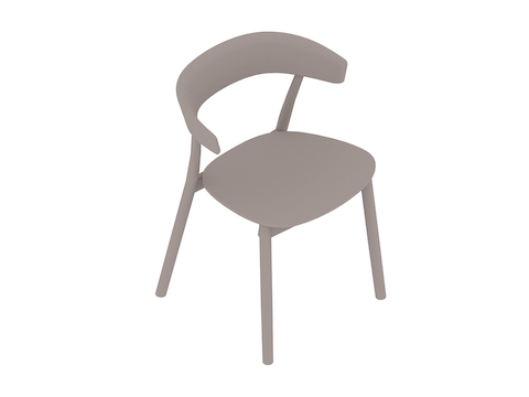 Un rendering generico - Seduta Leeway - telaio in legno - sedile in legno